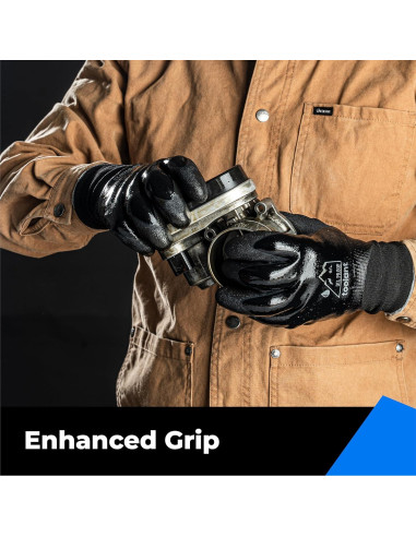 Guantes Impermeables Toolant para Trabajo Invierno Negro S