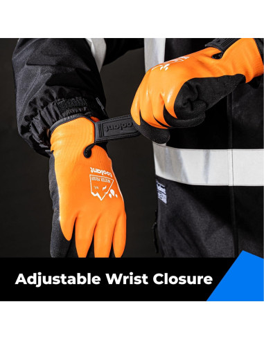 Guantes Toolant Impermeables Térmicos Naranja 3 Pares Mediano