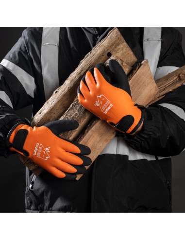Guantes Toolant Impermeables Térmicos Naranja 3 Pares Mediano