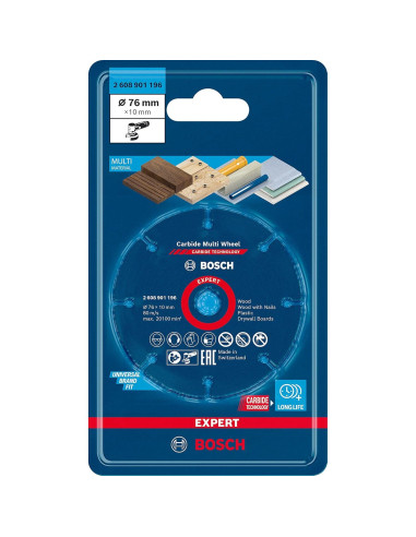 Disco de Corte Multi Rueda de Carburo Bosch 76 mm para Amoladora