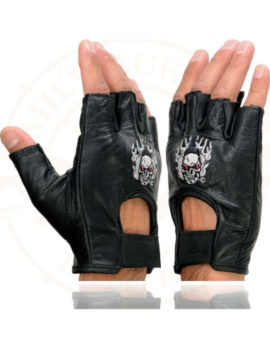 Guantes sin Dedos de Cuero Milwaukee Leather SH351 3XL
