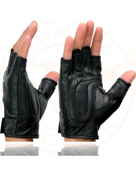 Guantes de Cuero sin Dedos Milwaukee SH351 para Hombre Guantes de Cuero sin Dedos Milwaukee SH351 para Hombre