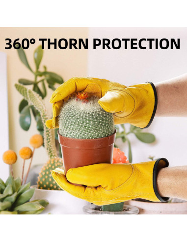 Guantes de Trabajo Laborsing CA9590 de Cuero de Vaca L