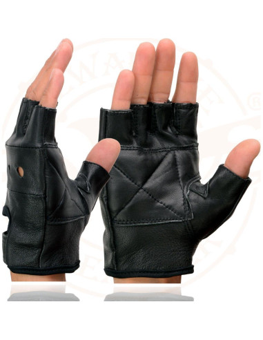 Guantes sin Dedos Milwaukee Leather SH355 para Motocicleta XL