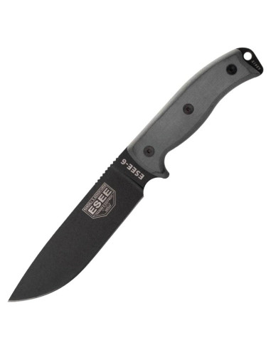 Cuchillo ESEE Modelo 6 Bisel Plano 16.51 cm Acero Negro