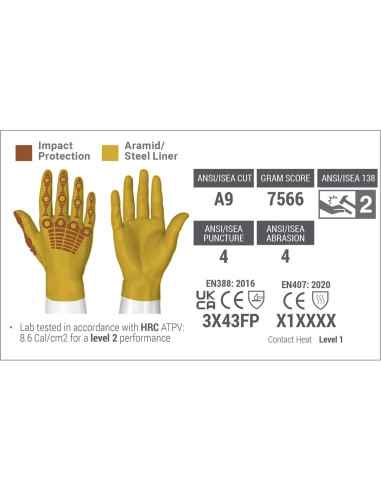 Guantes de trabajo HexArmor Chrome SLT 4069 A9 XX-Large