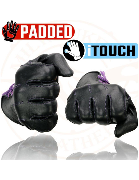Guantes de Cuero para Mujeres Milwaukee Leather MG7771 - Pequeño Guantes de Cuero para Mujeres Milwaukee Leather MG7771 - Pequeño
