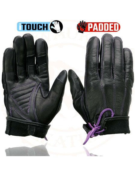 Guantes de Cuero para Mujeres Milwaukee Leather MG7771 - Pequeño Guantes de Cuero para Mujeres Milwaukee Leather MG7771 - Pequeño