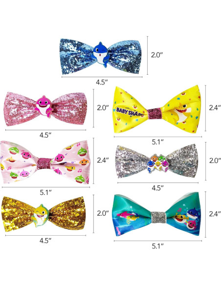Lazos para el cabello Luv Her Baby Shark - Set 7 piezas Lazos para el cabello Luv Her Baby Shark - Set 7 piezas