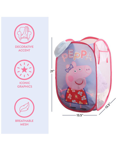 Cesto Plegable Idea Nuova Peppa Pig 55x34x34 cm