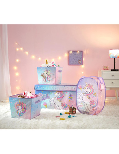 Cesta Plegable JoJo Siwa Unicornio 55 x 34 x 34 cm