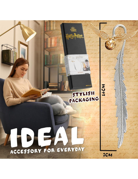 Marcador de Metal Harry Potter Golden Snitch con Encanto Marcador de Metal Harry Potter Golden Snitch con Encanto