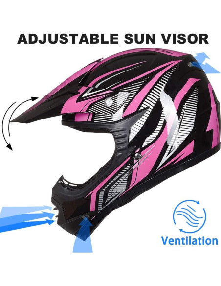Casco de Motocross ILM B07 para Niños + Gafas y Guantes Casco de Motocross ILM B07 para Niños + Gafas y Guantes