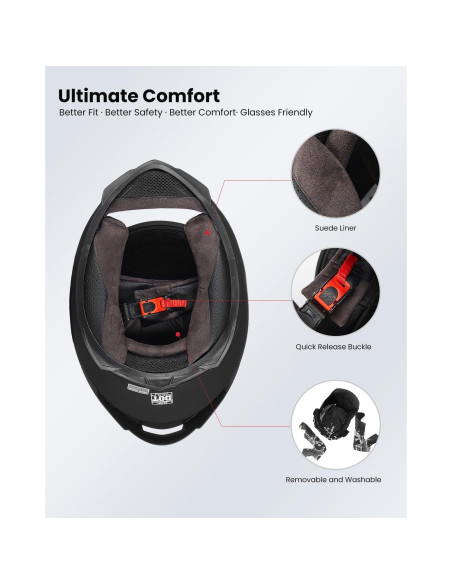Casco ILM Full Face Modelo 317 Negro Mate Mediano Casco ILM Full Face Modelo 317 Negro Mate Mediano