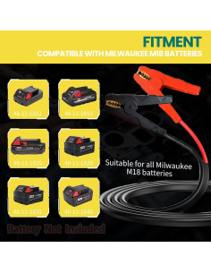 Cables de Arranque Milwaukee M18 2FT 8AWG con Clips 2