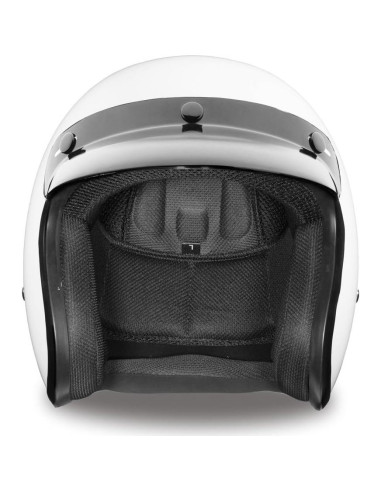 Casco Daytona Helmets Cruiser 3/4 Abierto Blanco Brillante