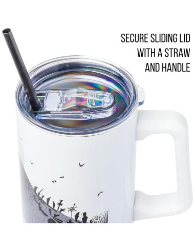 Vaso de Acero Inoxidable Silver Buffalo 1,18L Jack Skellington