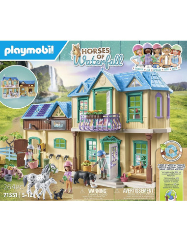 Set Caballos de Playmobil Rancho de la Cascada 264 Piezas