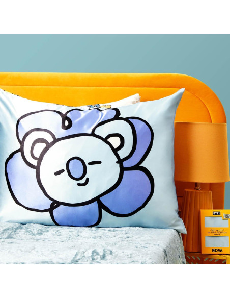 Funda de Almohada Satén Kitsch BT21 Koya 600 Hilos Reina Funda de Almohada Satén Kitsch BT21 Koya 600 Hilos Reina