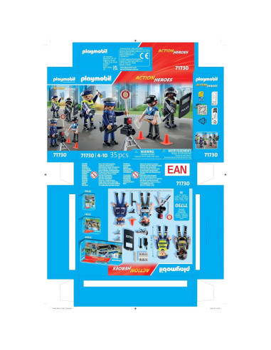 Conjunto de Figuras de Policía Playmobil 71730 para Niños 4+