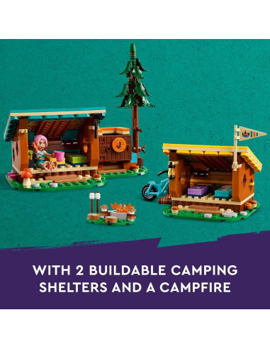 LEGO Friends Campamento Aventura Cabañas 3 Mini Muñecas