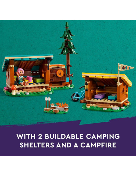 LEGO Friends Campamento Aventura Cabañas 3 Mini Muñecas LEGO Friends Campamento Aventura Cabañas 3 Mini Muñecas