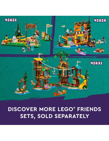 LEGO Friends Campamento Aventura Cabañas 3 Mini Muñecas