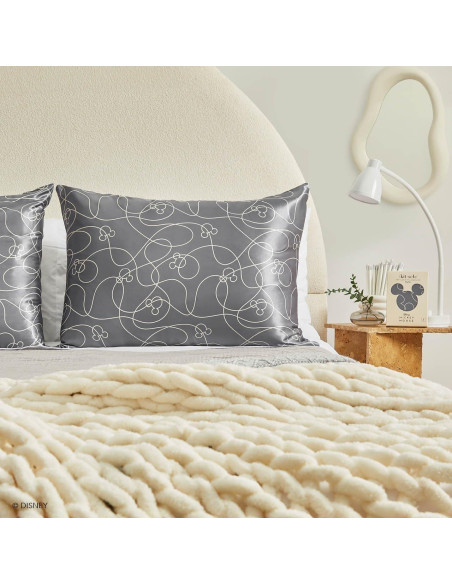 Funda de Almohada Kitsch Disney Mickey Mouse Satén 48x66 cm Funda de Almohada Kitsch Disney Mickey Mouse Satén 48x66 cm