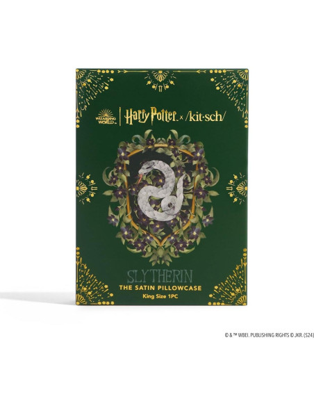 Funda de Almohada Kitsch Harry Potter Slytherin Satén King Funda de Almohada Kitsch Harry Potter Slytherin Satén King