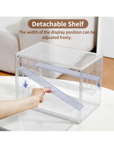 Caja de Exhibición Acrílica LXLXXL Ajustable 4 Capas