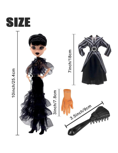 Muñeca Addams 22.86 cm con soporte y caja - Edición Limitada Muñeca Addams 22.86 cm con soporte y caja - Edición Limitada
