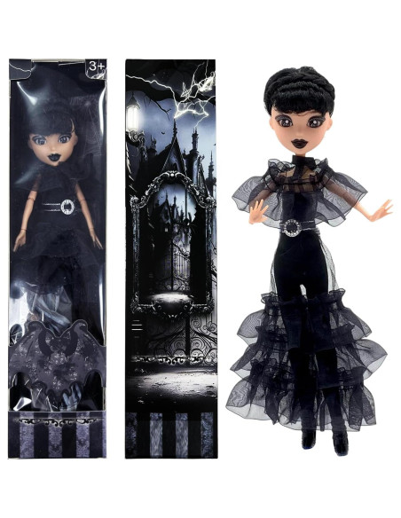 Muñeca Addams 22.86 cm con soporte y caja - Edición Limitada Muñeca Addams 22.86 cm con soporte y caja - Edición Limitada