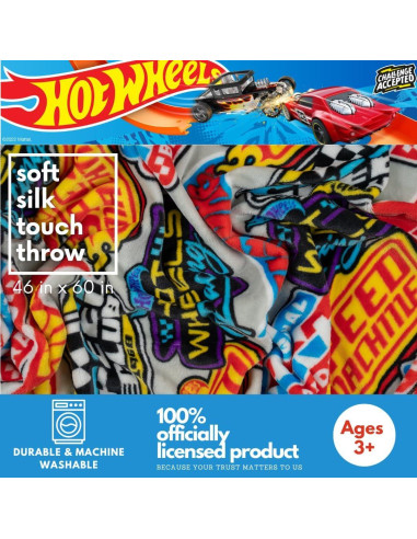 Manta Hot Wheels Franco Súper Suave 116x152 cm
