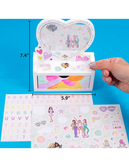 Kit de Manualidades Barbie - Caja de Joyería Personalizable Kit de Manualidades Barbie - Caja de Joyería Personalizable