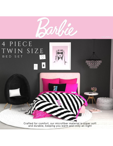 Juego de Cama Barbie 1959 Franco 4 Piezas Individual