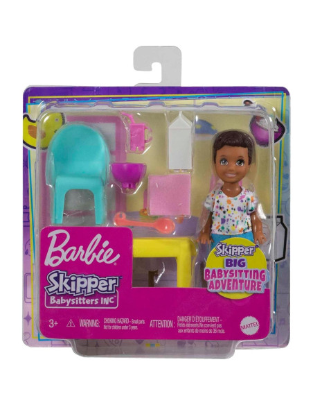Muñeca Barbie Skipper Niñeras Inc. con Accesorios Temáticos Muñeca Barbie Skipper Niñeras Inc. con Accesorios Temáticos