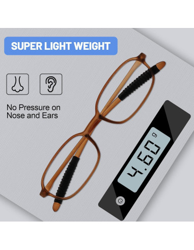 4 Paquetes de Gafas de Lectura WEMOOTANTS 1.5 con Bloqueo Luz Azul