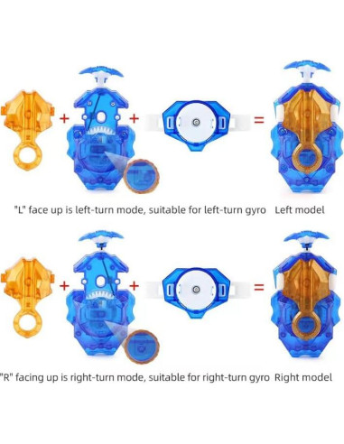 Conjunto Juguetes Bey Battle Burst SANMI 10 Trompos 2 Lanzadores