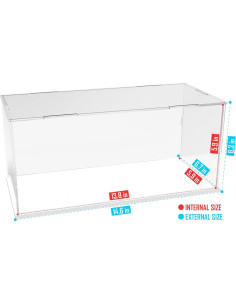 Caja de Exhibición Acrílica Choowin 35x15x15 cm Blanca 2