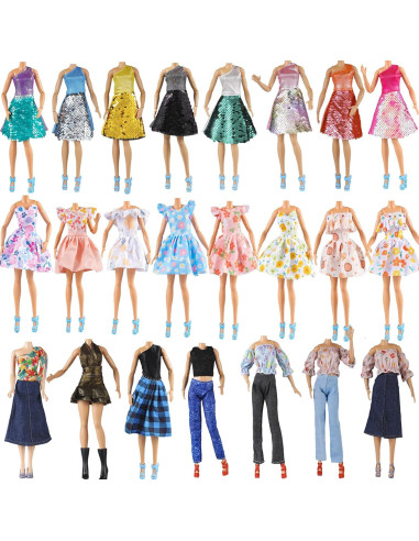 YAMASO 10 Conjuntos Ropa para Muñecas 29.21 cm Moda