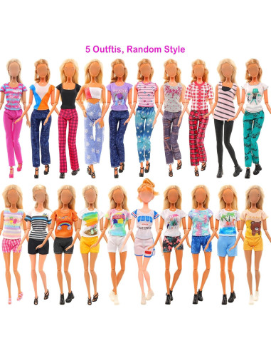BARWA Ropa y Accesorios para Muñecas 42 PCS 11.5"