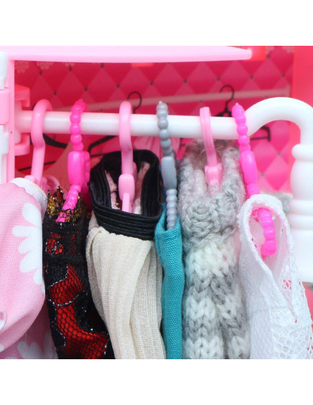 Perchas de Plástico BJDBUS 80 Pcs para Muñecas 29 cm Perchas de Plástico BJDBUS 80 Pcs para Muñecas 29 cm