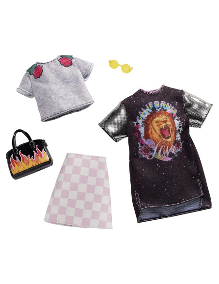 Ropa de Muñeca Barbie - 2 Conjuntos y Accesorios Ropa de Muñeca Barbie - 2 Conjuntos y Accesorios