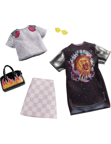 Ropa de Muñeca Barbie - 2 Conjuntos y Accesorios