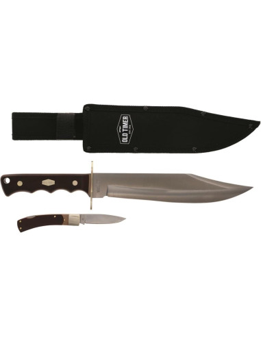 Cuchillo Bowie Schrade Viejo Temporizador 25.4 cm con Funda