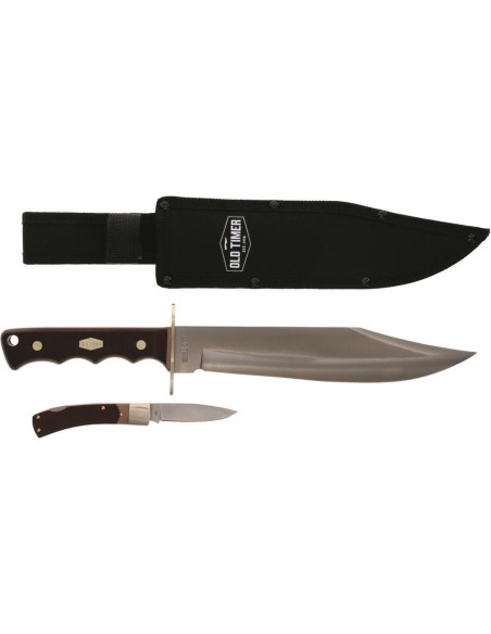 Cuchillo Bowie Schrade Viejo Temporizador 25.4 cm con Funda Cuchillo Bowie Schrade Viejo Temporizador 25.4 cm con Funda