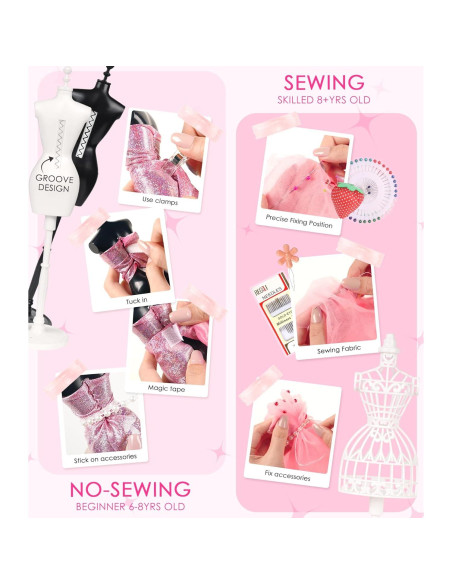 Kit de Costura YEETIN para Niñas 800+ Piezas Moda Kit de Costura YEETIN para Niñas 800+ Piezas Moda