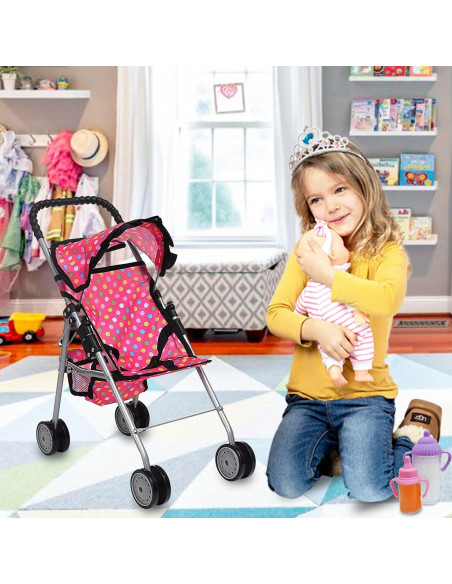 Carrito de Muñeca Fash N Kolor Plegable con Canasta Rosa Carrito de Muñeca Fash N Kolor Plegable con Canasta Rosa
