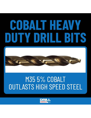 Juego de Brocas Escalonadas de Cobalto Drill America 3 Piezas