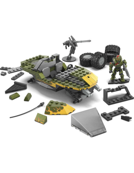 Mega Halo Warthog Rojo 324 Piezas con Figuras Mega Halo Warthog Rojo 324 Piezas con Figuras